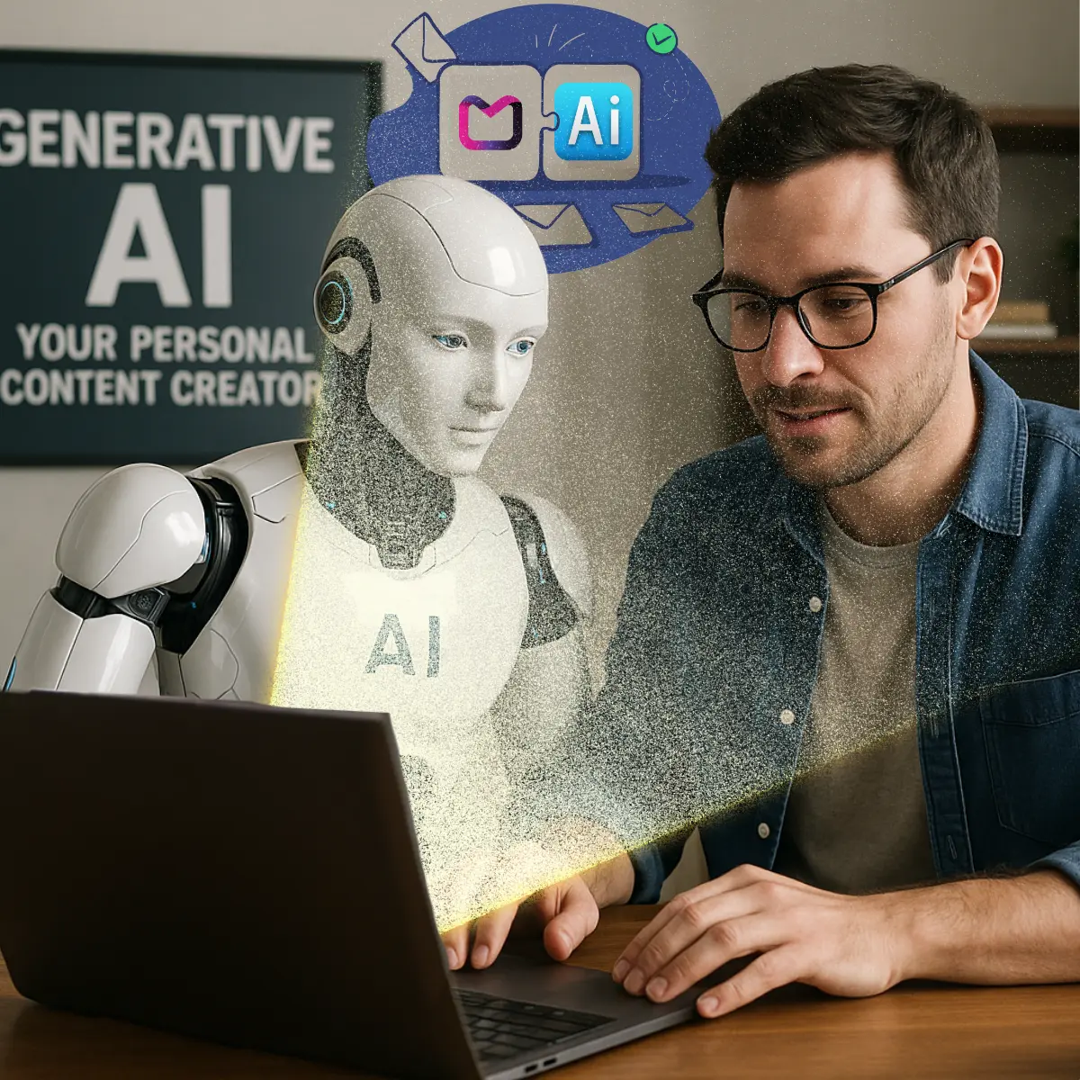 Generative AI creating personalized email content