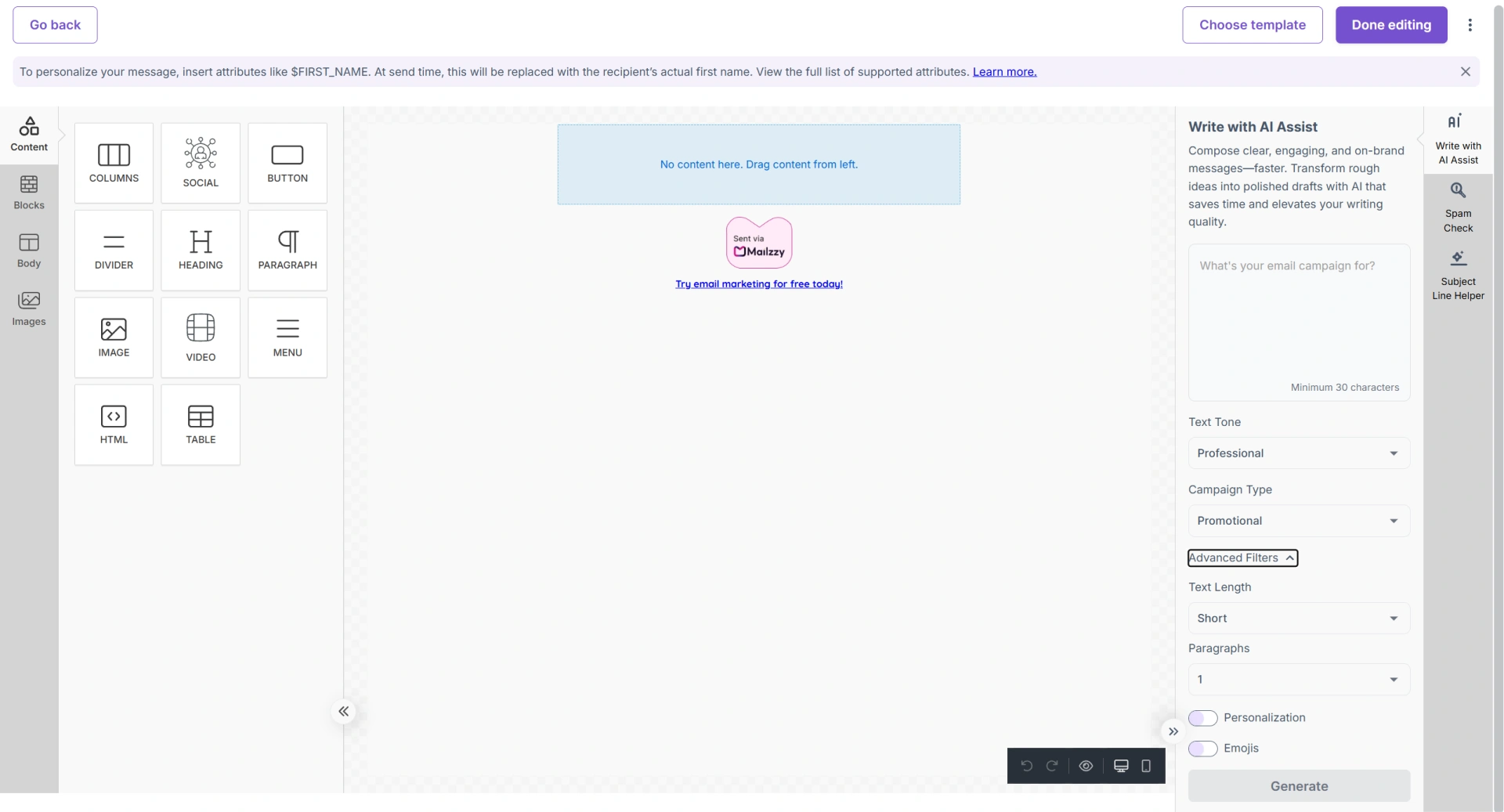 Best practices for writing effective AI prompts in Mailzzy