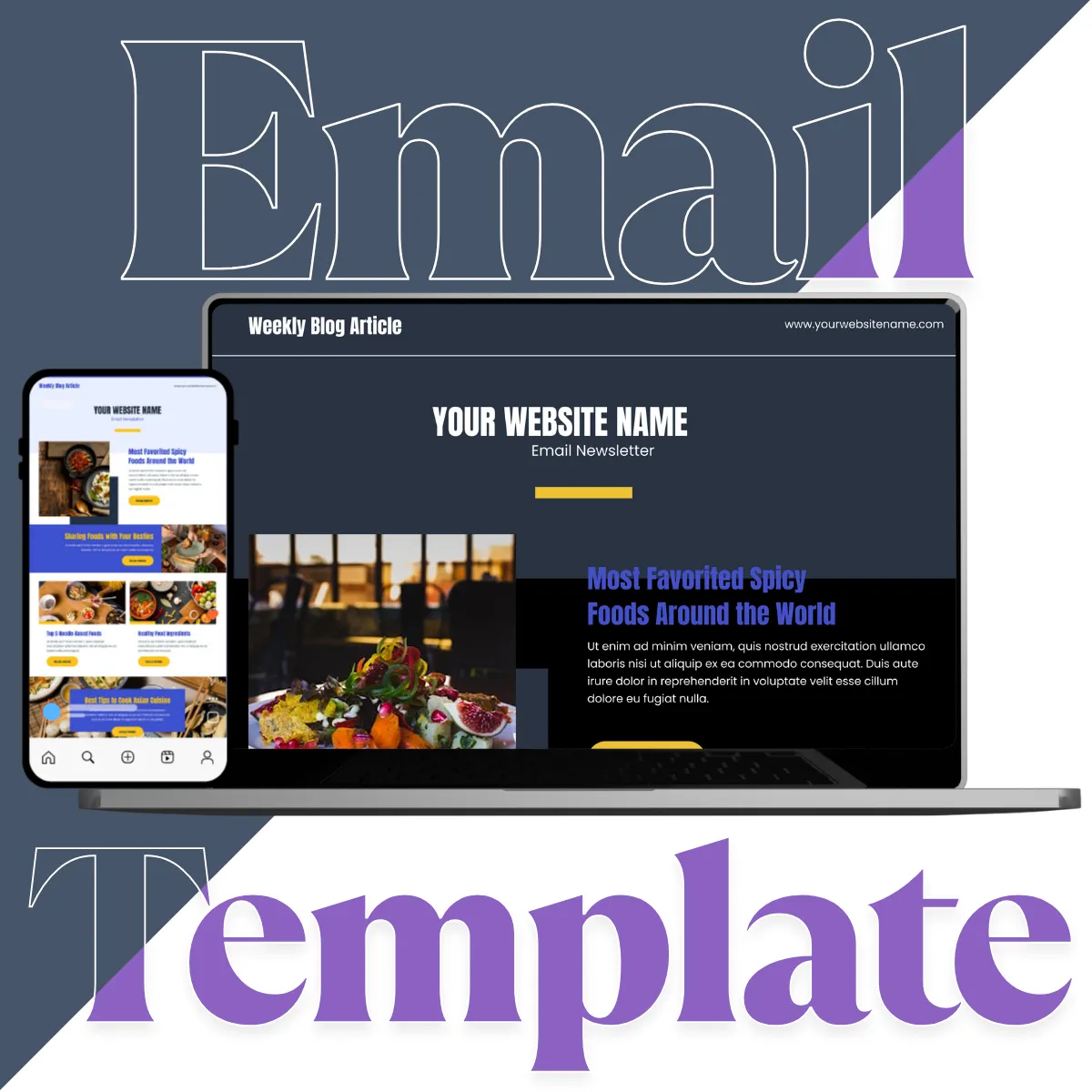 Comparison of light mode and dark mode email templates on different devices