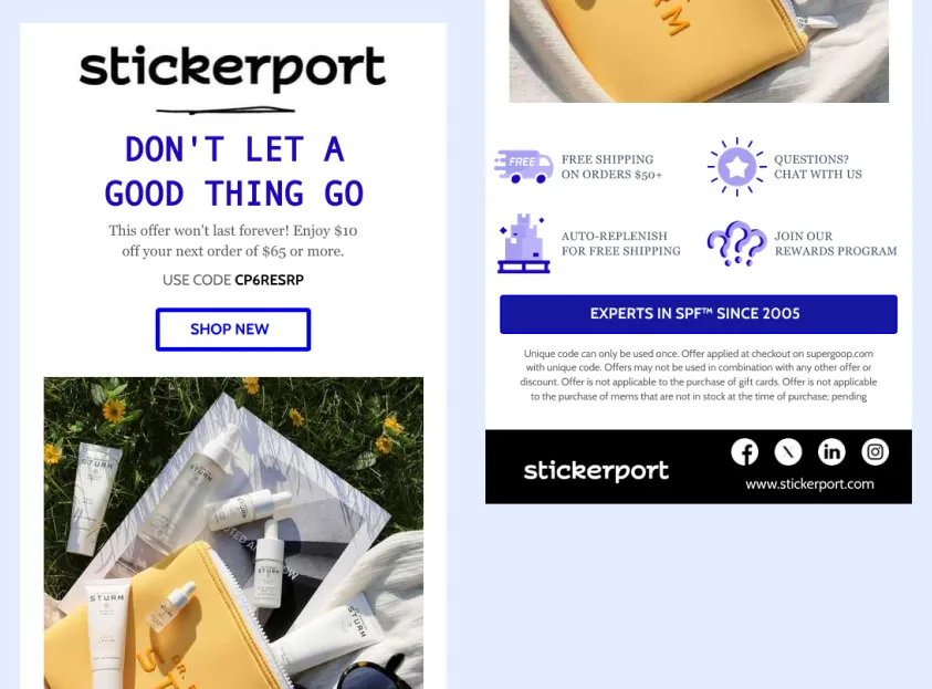 Strong email call-to-action