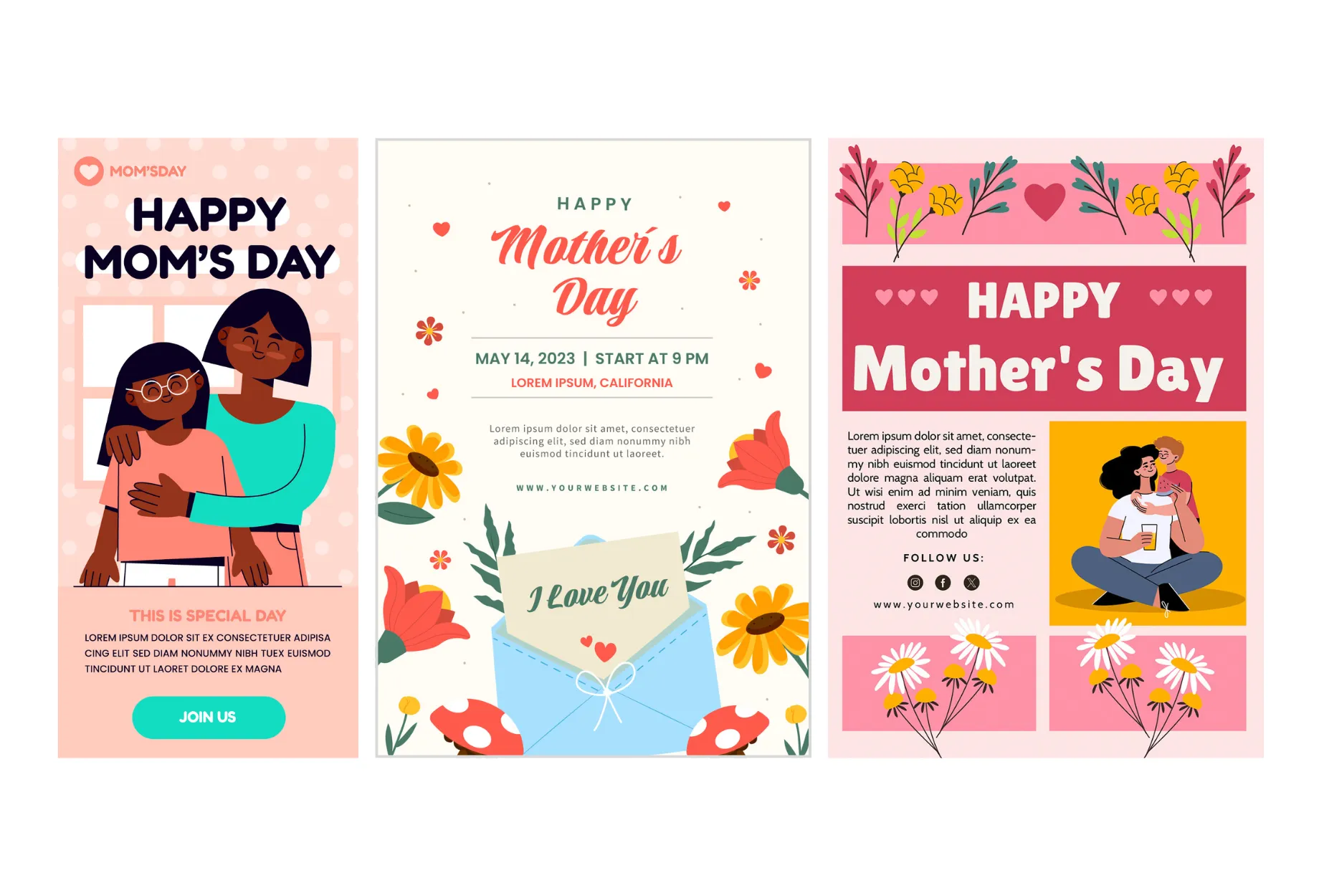 Mother's Day email template with CTA