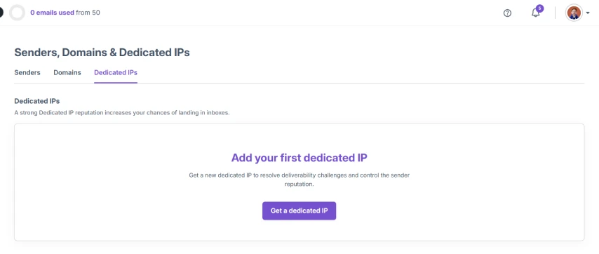 Email IP warm-up process for improving deliverability