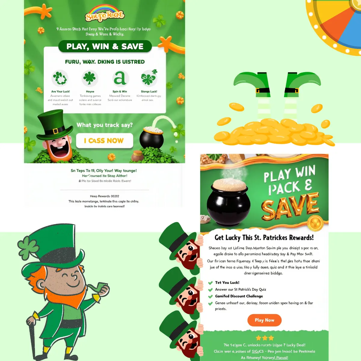 St Patrick's Day Email Elements and Games